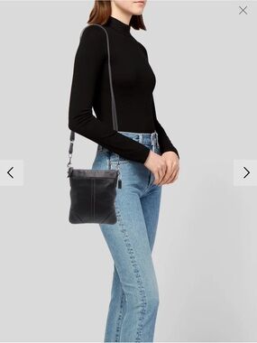 Coach Black Leather Messenger Bag